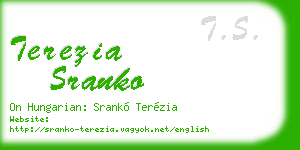 terezia sranko business card